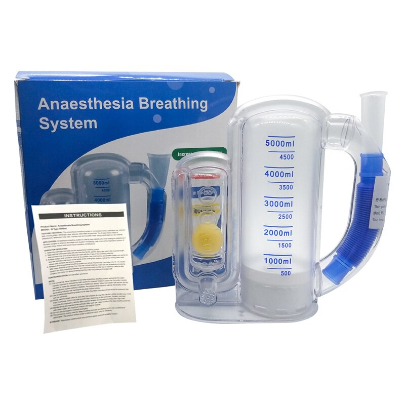 Rehabilitering vejrtrækningstræner vital kapacitet øvelse tre kugleinstrument lungefunktion vejrtrækning åndedrætsudøver  yr2