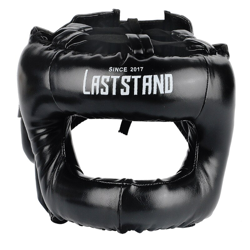 Opłacalne darmowe rozmiar Muay tajski boks Taekwondo MMA kask osłona głowy Karate Sparring Kickboxing ochronne nakrycia głowy: Black / L