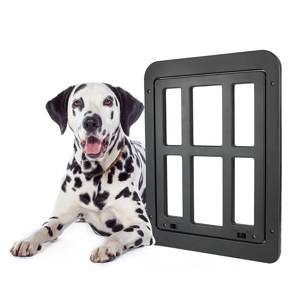 Pet Door Safe Lockable Magnetic Screen Outdoor Dogs Cats Window Gate House Enter Freely Pretty Garden Easy Install