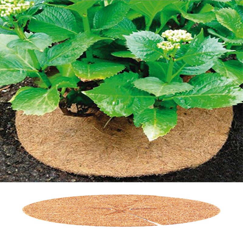 Coir Mat Plant Cover Mulch Disks Frost Protect For Gardening Coconut Mulch Cover Mulch Disc Cold Protect Winter Mulching Plant