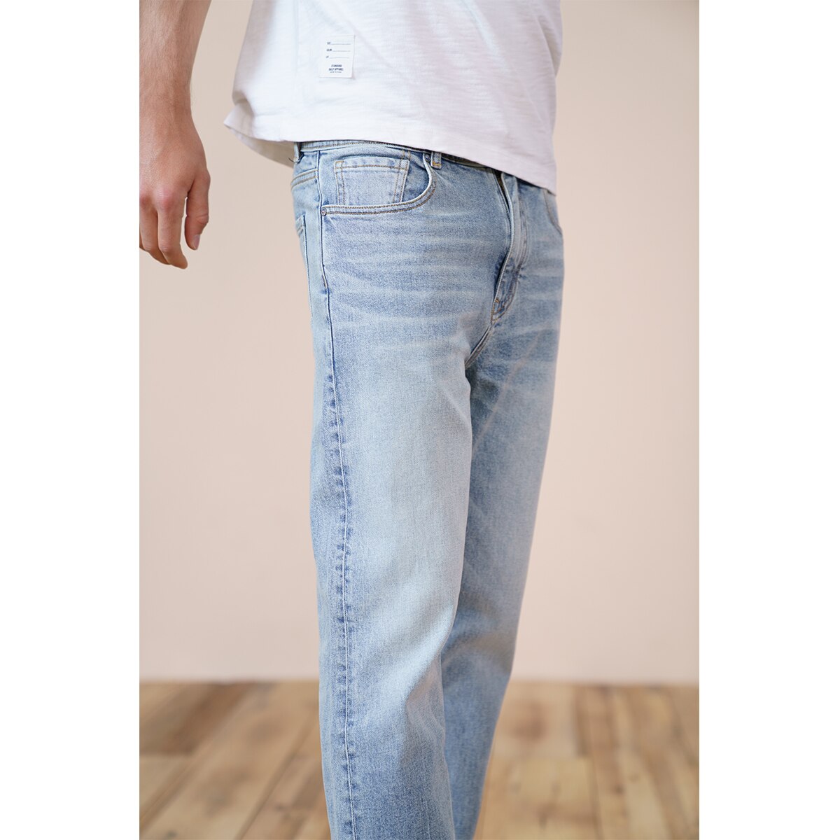 SIMWOOD-pantalones vaqueros anchos para hombre, Jeans cónicos cómodos, longitud hasta el tobillo, de talla grande, ropa de , novedad de verano