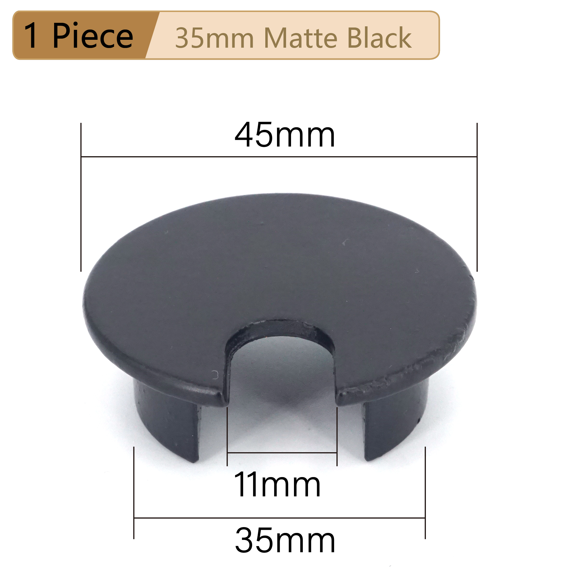 35mm Zinc Alloy Wire Hole Cover Outlet Port Table Computer PC Desk Round Cable Grommet Line Holder: Ivory
