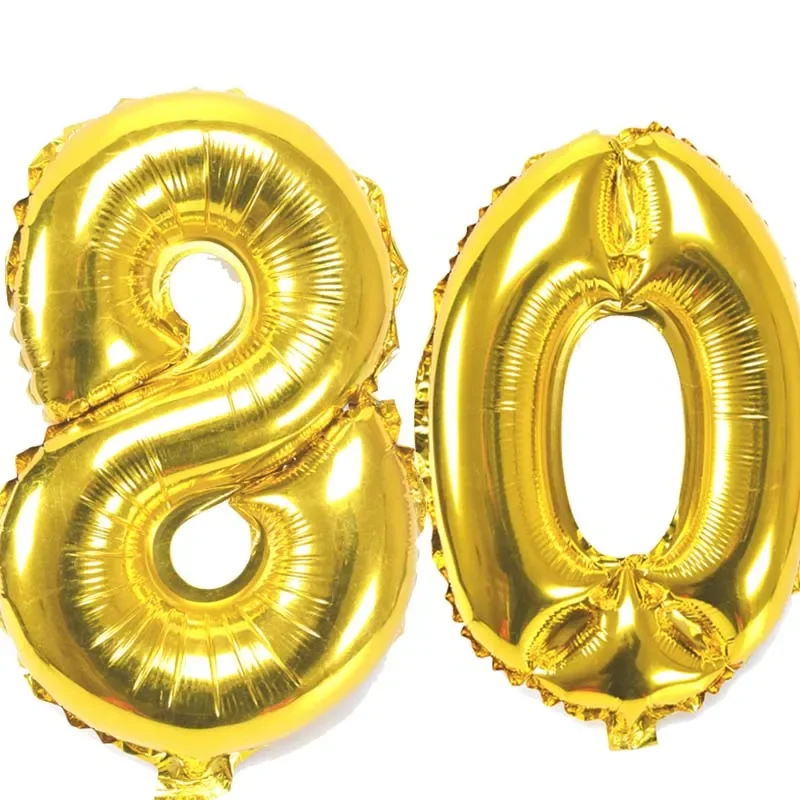 32 inch nummer figuur folie ballonnen 10 20 30 40 50 60 70 80 90 jaar volwassen oude verjaardagsfeestje jubileum decoratie luchtballon