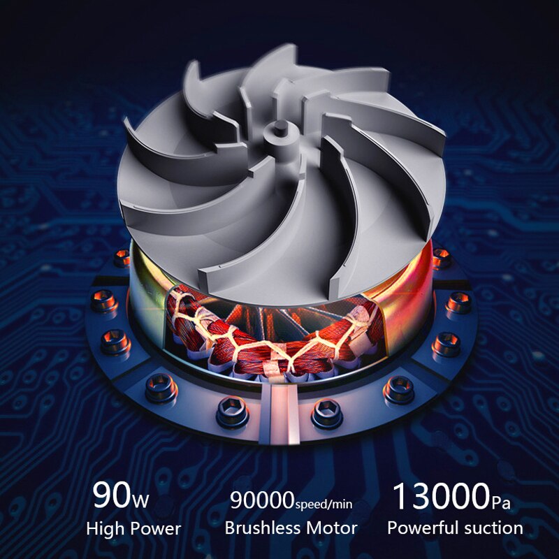 Storm Black Wireless Vacuum Cleaner Household Small Large Suction Portable Handheld Mini Car Charging Handy Suction Power