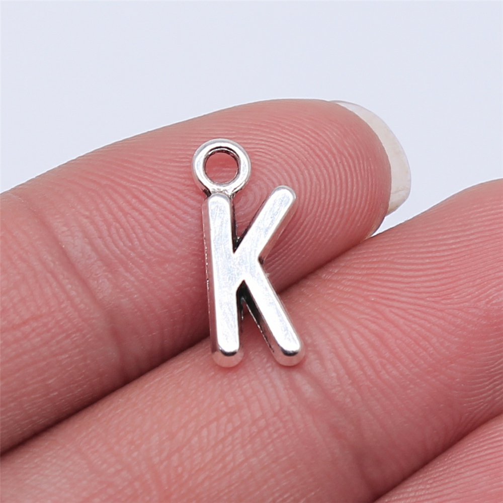 WYSIWYG 26pcs 16mm Alfabet A-Z Letters Charms Antiek Zilver Kleur Hangers Maken DIY Handgemaakte Tibetaanse Vinden Sieraden: Black Gun Plated