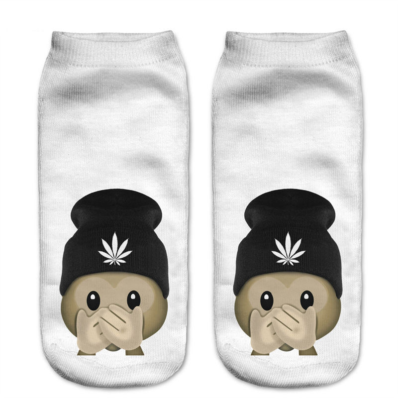Calcetines con estampado 3D de para Mujer, calcetín tobillero de corte bajo, medias informales con estampado 3D de gato, zapatos de lona,