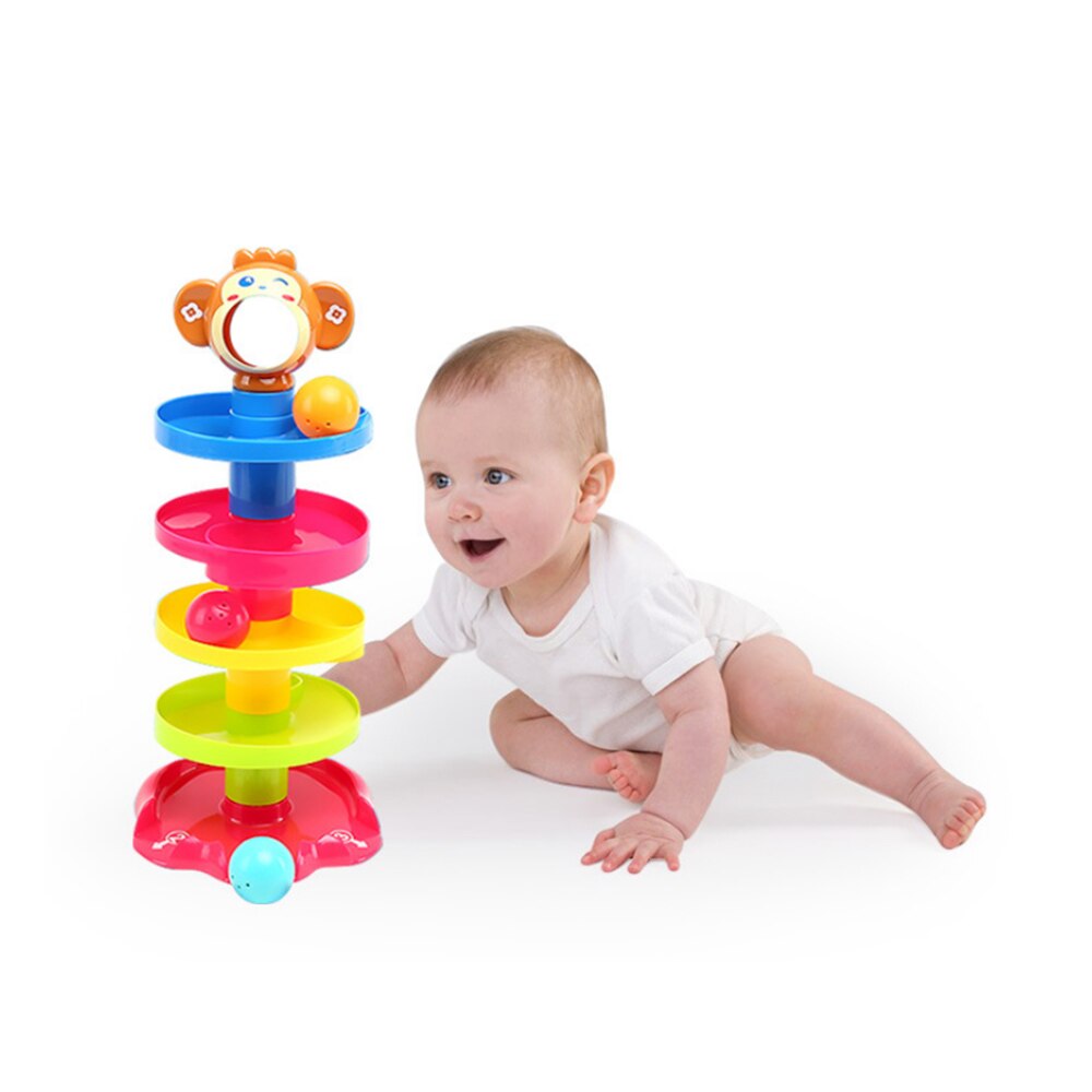 Baby børn legetøj tårn puslespil rullende kugle klokke legetøj børn udviklingsuddannelserl & læring legetøj
