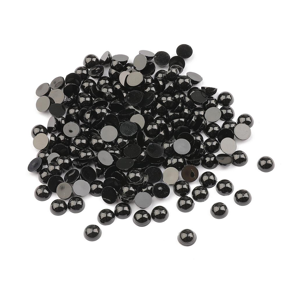 100-500 kpl 3-8mm mustat akryyliset turvasilmät litteät helmet karhunukkelle eläin nukke tee itse vaate askartelu lasten lasten lelut silmät: 6mm noin 200 kpl