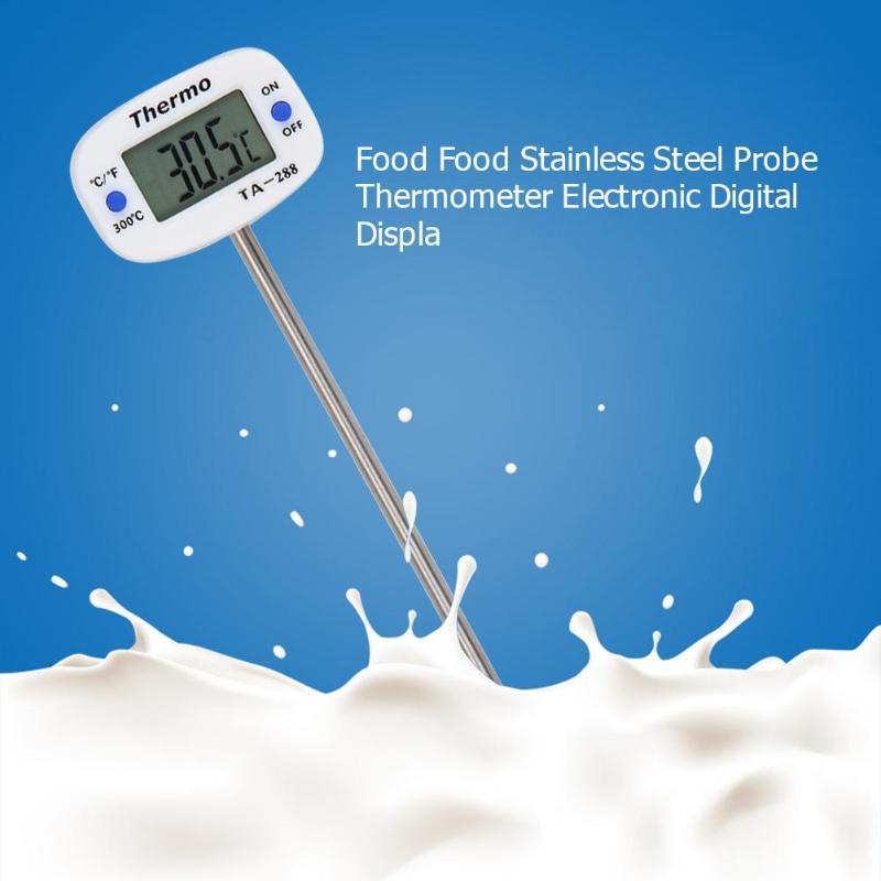 Probe Food Thermometer LCD Electronic Digital BBQ Meat Cooking Temperature Tool Kitchen Thermometer - 50 ~ 300 Degree