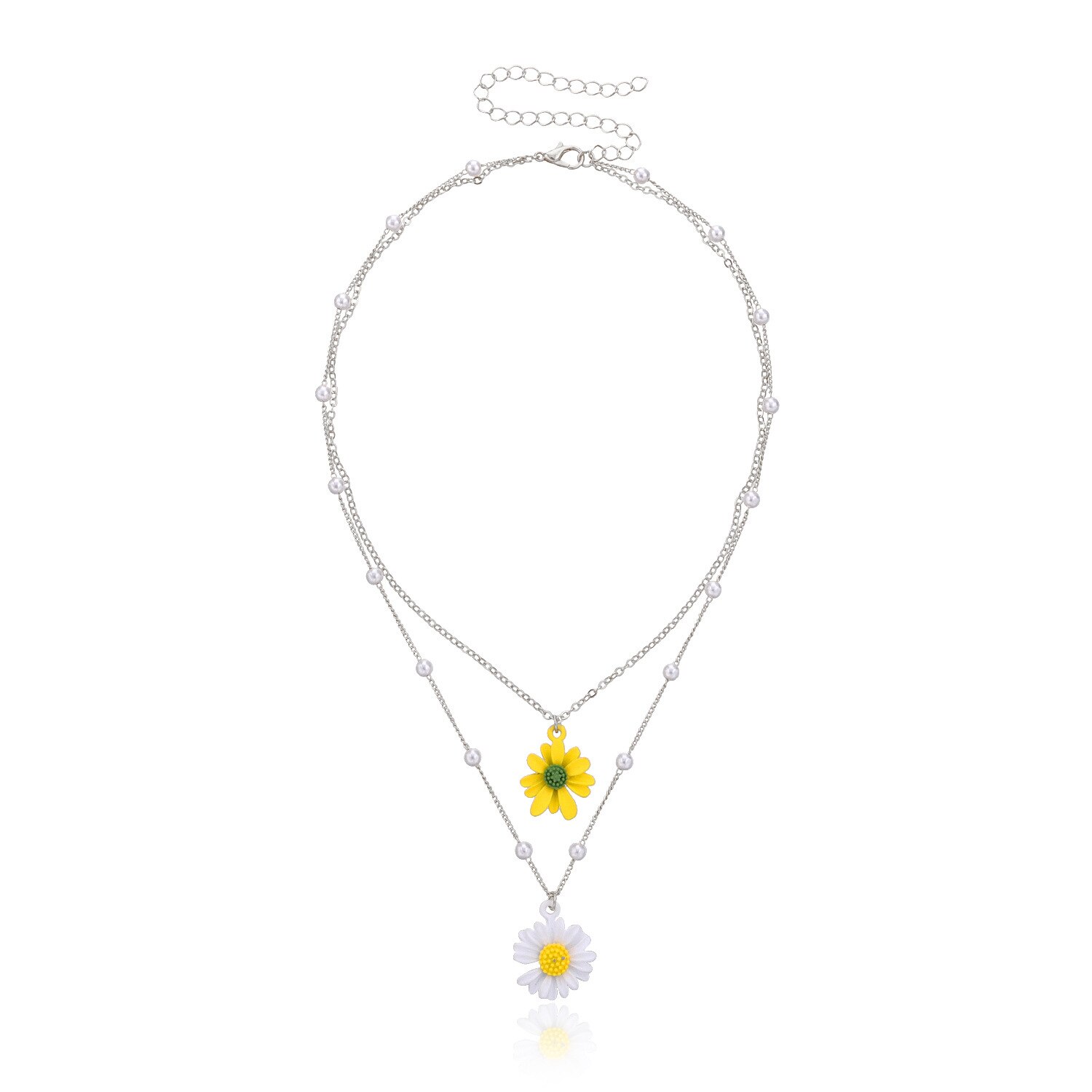 Nowe koreańskie piękne kwiaty Daisy kolorowe zroszony urok komunikat krótki Choker naszyjnik dla kobiet biżuteria wakacje: SP1286