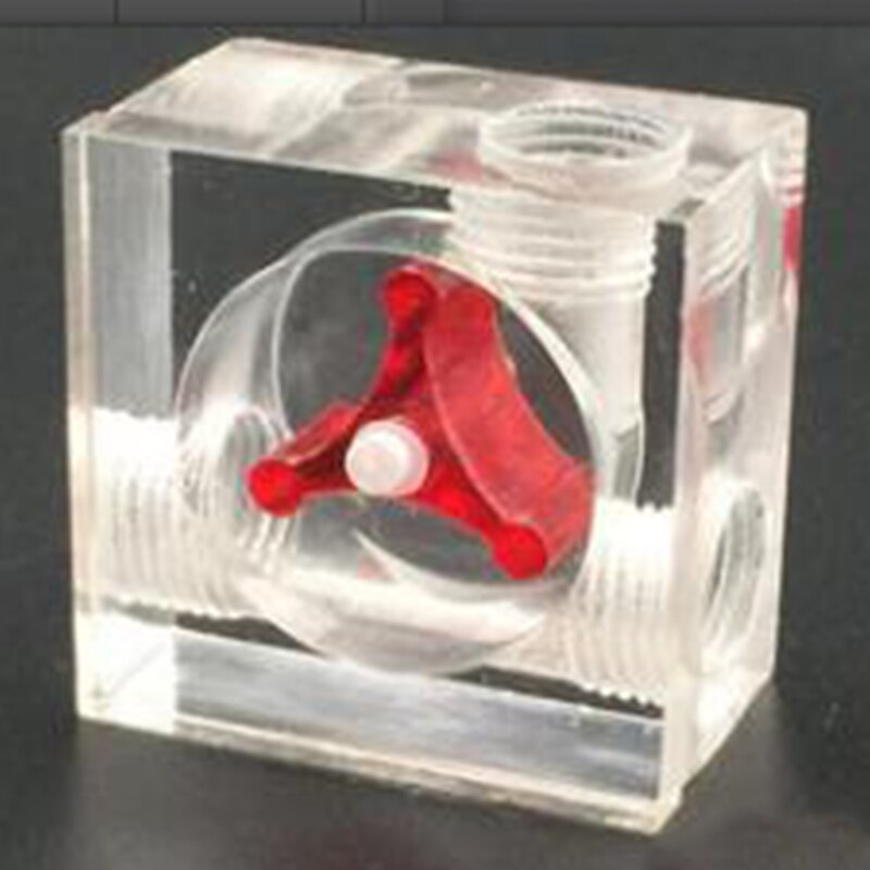 3 Way G1/4 Thread Durable Home 3 Impeller Acrylic Indicator for Pc Water Cooling Polished Surface Flow Meter Measuring