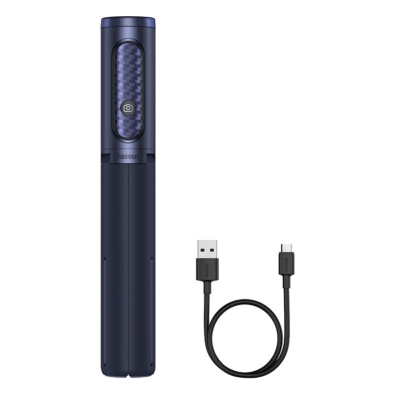 Baseus Selfie Stick Wireless Bluetooth Tripod for phone Extendable Monopod with Bluetooth Remote Mobile Phone Holder Stabilizer: Blue