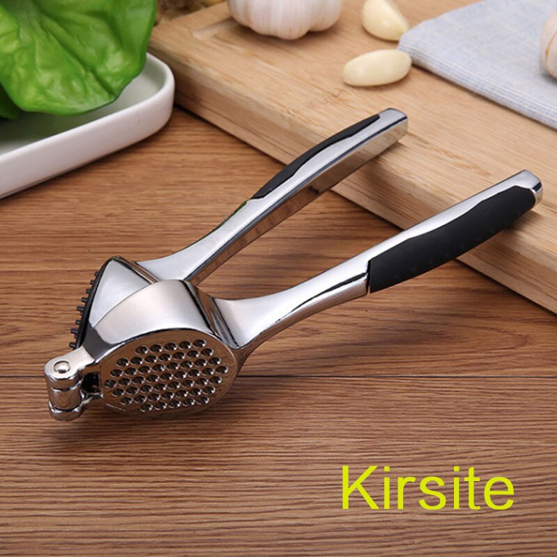 Stainless steel 304# quick hand squeeze garlic ginger presses crusher Manual kitchen tool Garlic peeling device: Kirsite style