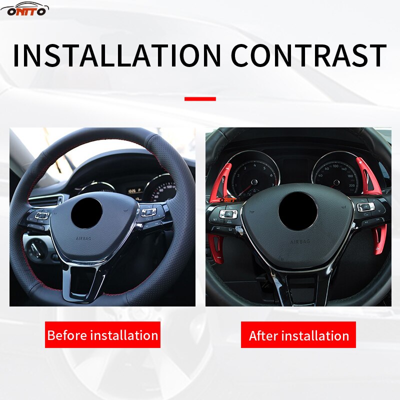 Palanca de cambio de volante de coche accesorio de Auto palanca de cambios extendida 2 unids/lote apto para vw C-TREK TERAMONT TIGUAN L PHIDEON CC