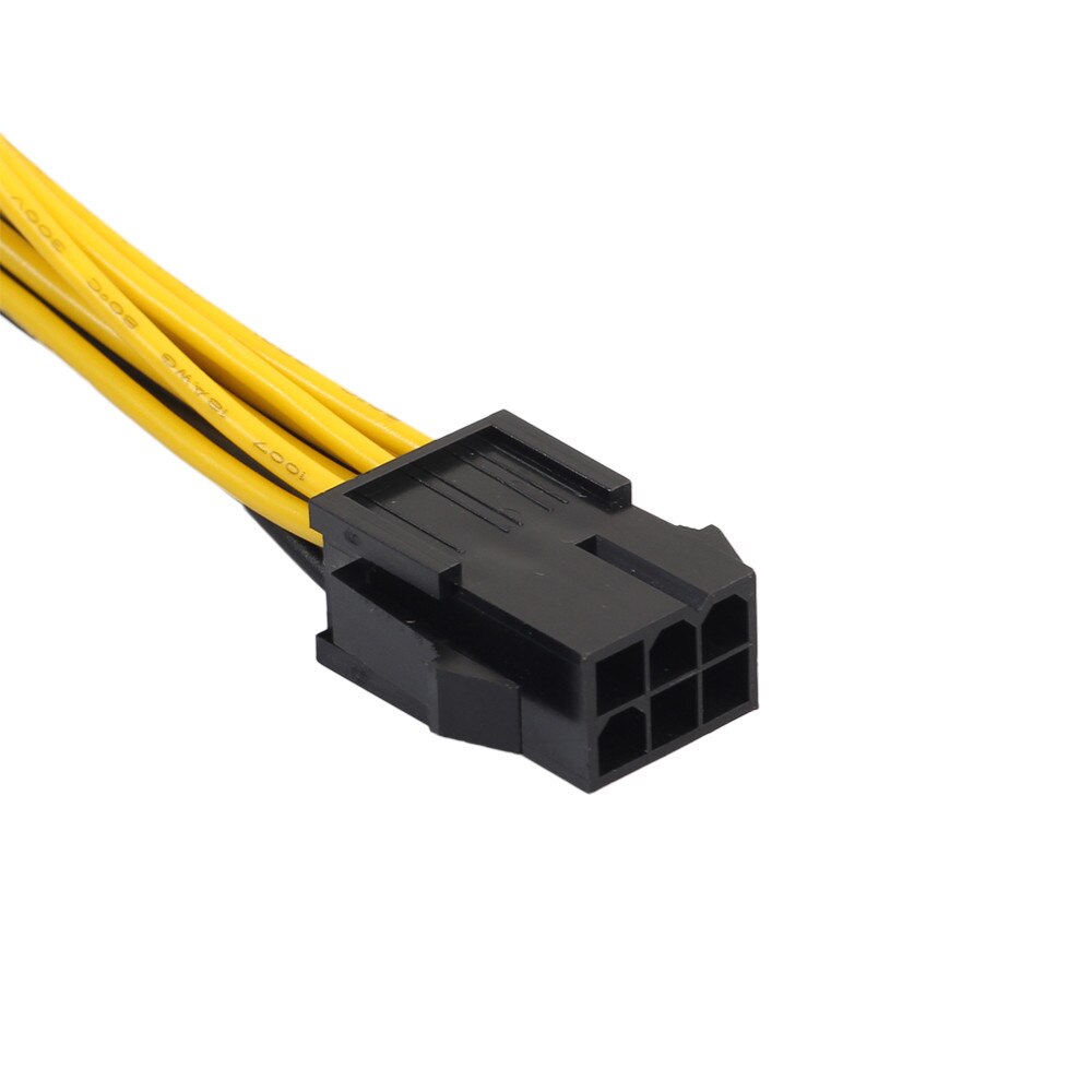 PCI-Express PCI-E 6-pin to 2x 6+2-pin (6-pin/8-pin) Power Splitter Video Card Power Extension Adapter Cable 20cm
