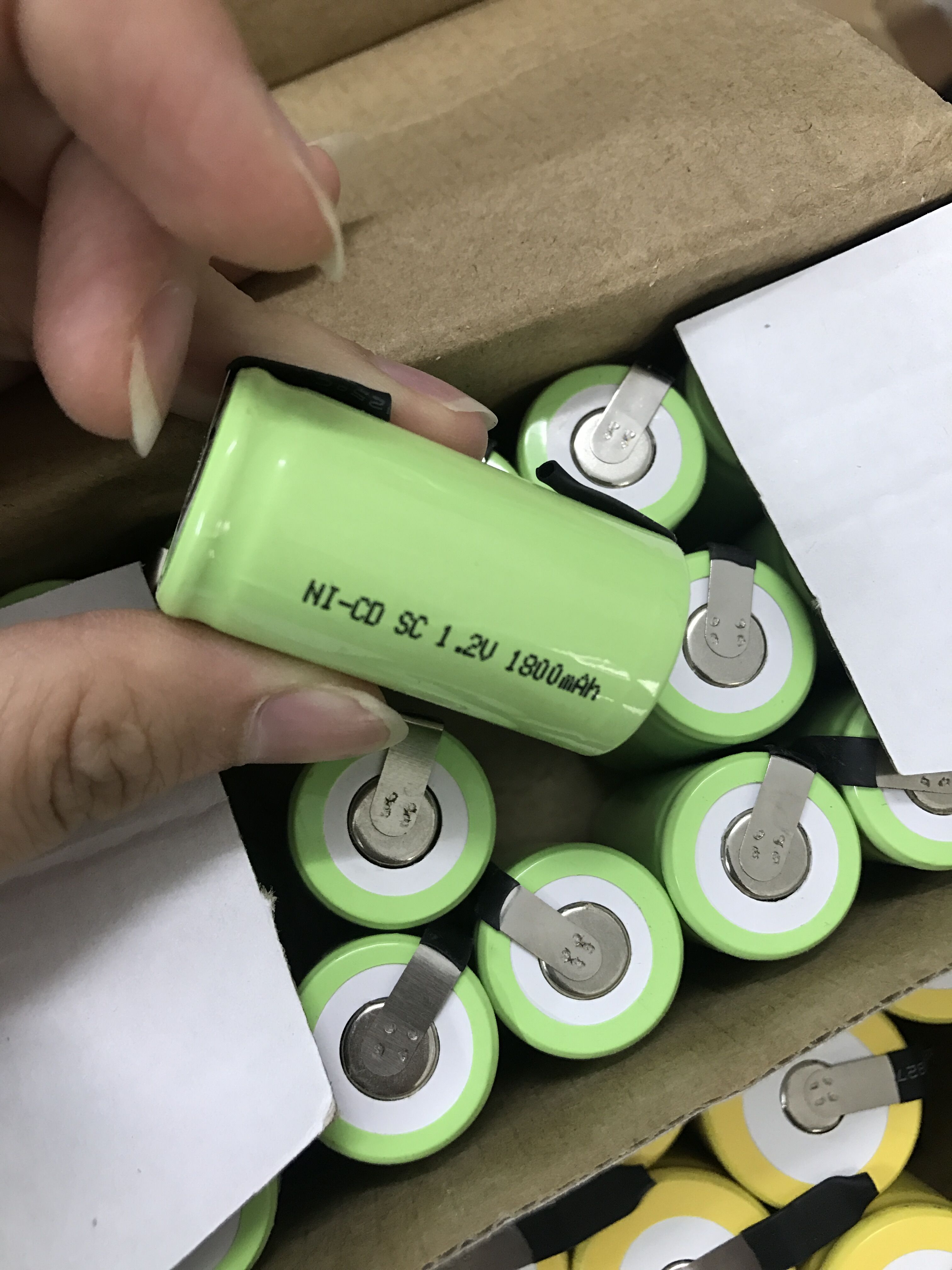 10 pièces 1.2v 1800mah SC 1.2v nicd batterie 1800mAh ni-cd Sub C bateria 1800mah