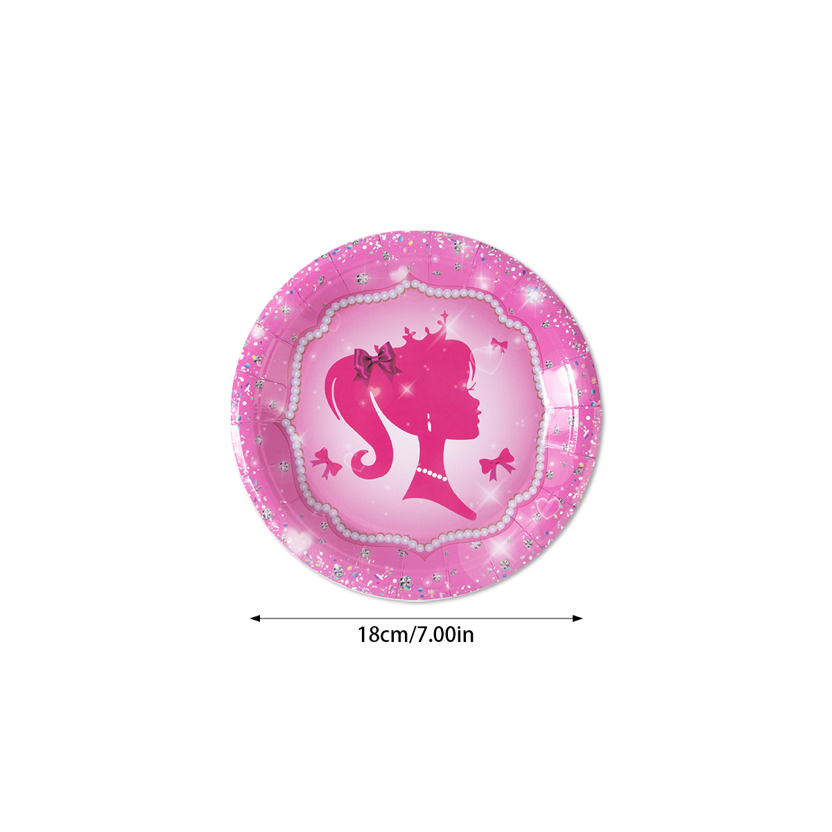 Vaisselle jetable pour fête à thème rose pour filles, assiette en papier, tasse, serviette, princesse, décor de fête d'anniversaire pour enfants, fournitures de réception pour bébé: Saphir profond