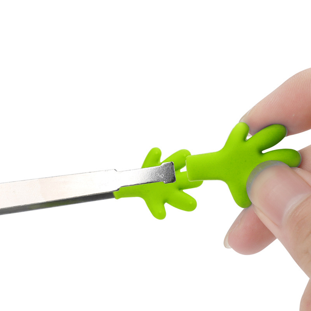 1PC Kitchen Silicone Clip Fruit Tongs Salad Serving Stainless Steel Handle Utensil Kitchen Accessories Tools