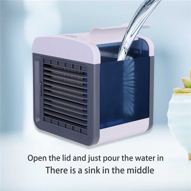Airconditioner Mini Humidifer Purifier Thuis Kamer Draagbare Handige Lucht Koeling Airconditioning Usb Desktop Luchtkoeler Fan