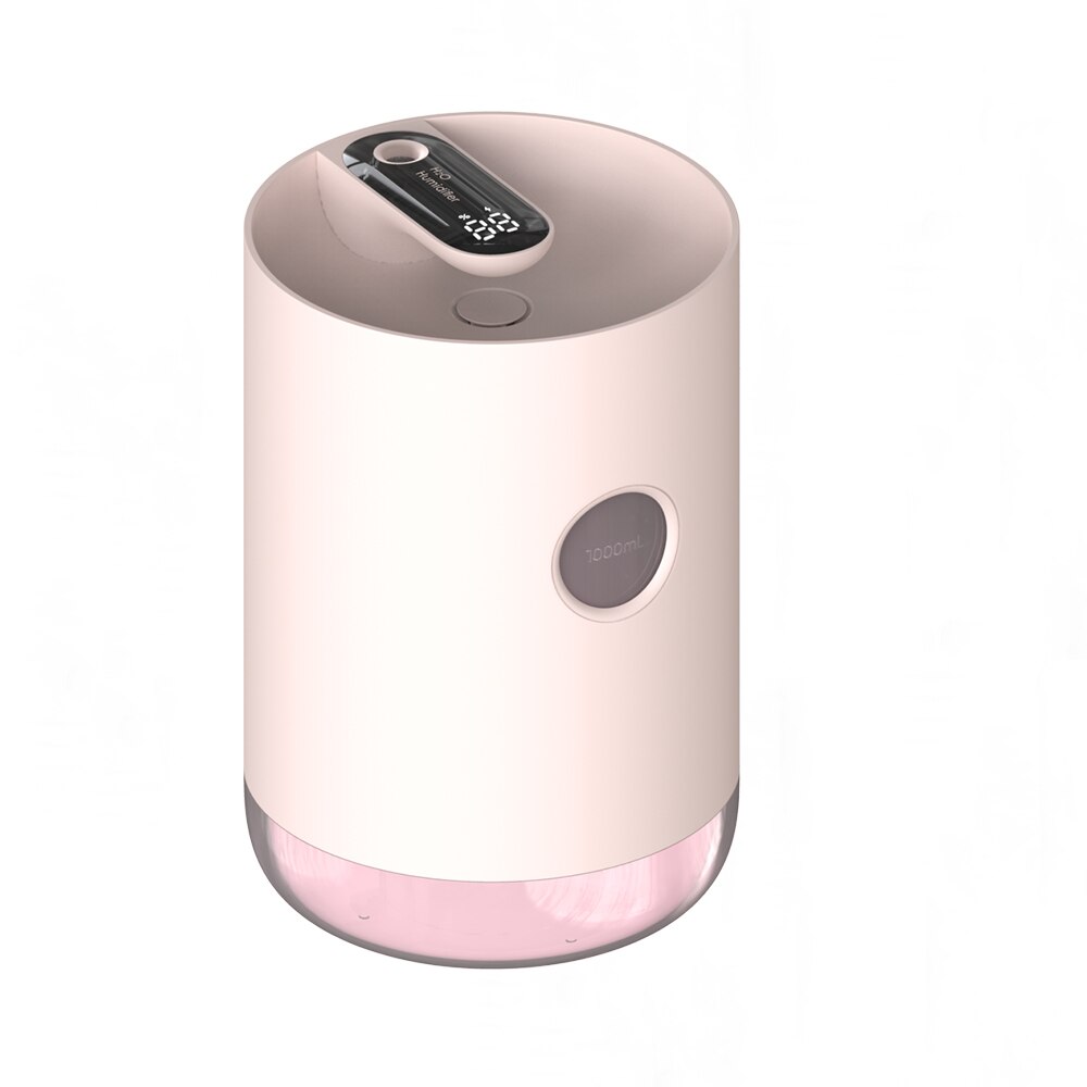 Huis Luchtbevochtiger 1L 3000 Mah Draagbare Draadloze Usb Aroma Water Mist Diffuser Batterij Life Show Aromatherapie Humidificador: Pink