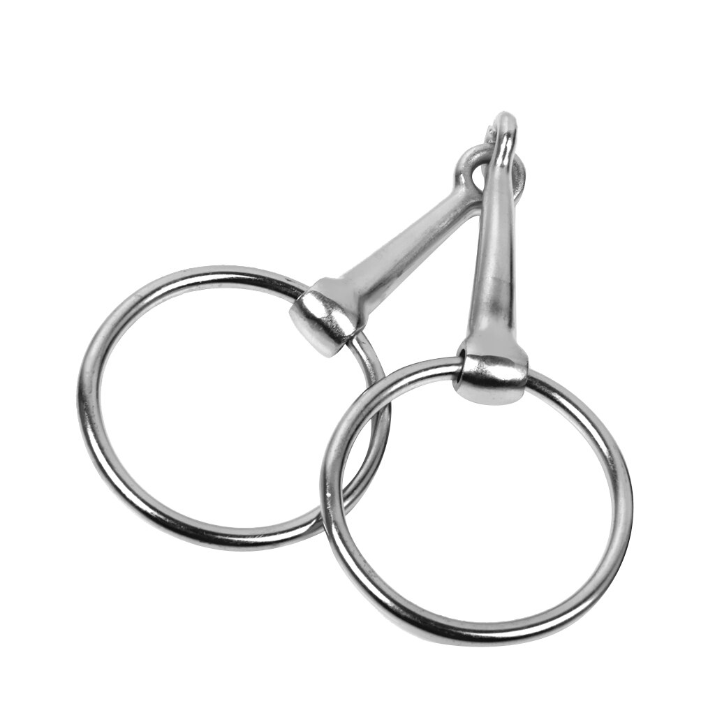 Loose 3 Inch Ring French Link Snaffle Horse Bit Simply Broken Bradoon Bit With Sliding Rings Iron Equestrian Pony Bit 5 Inch