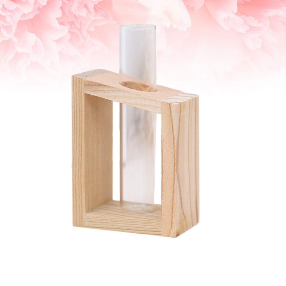 Glass Tube Vase Desktop Decoration Flower Arragement Flower Tube Table Ornament Biege (Single Tubes): Beige