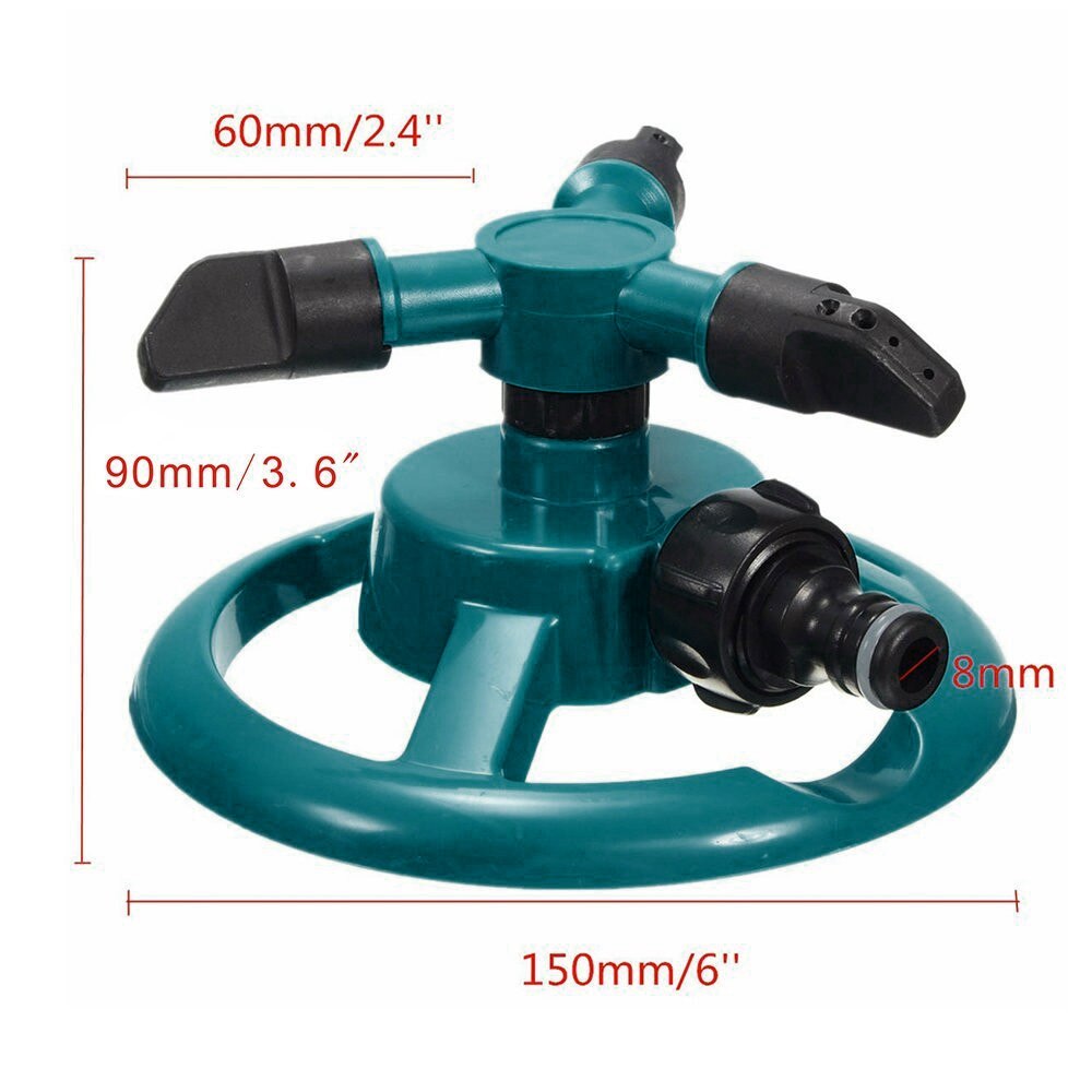 Gräsmatta sprinkler automatisk trädgård vattenspridare gräsmatta bevattning rotation 360 ° vattning gräsmatta, växter, blommor för barn att leka