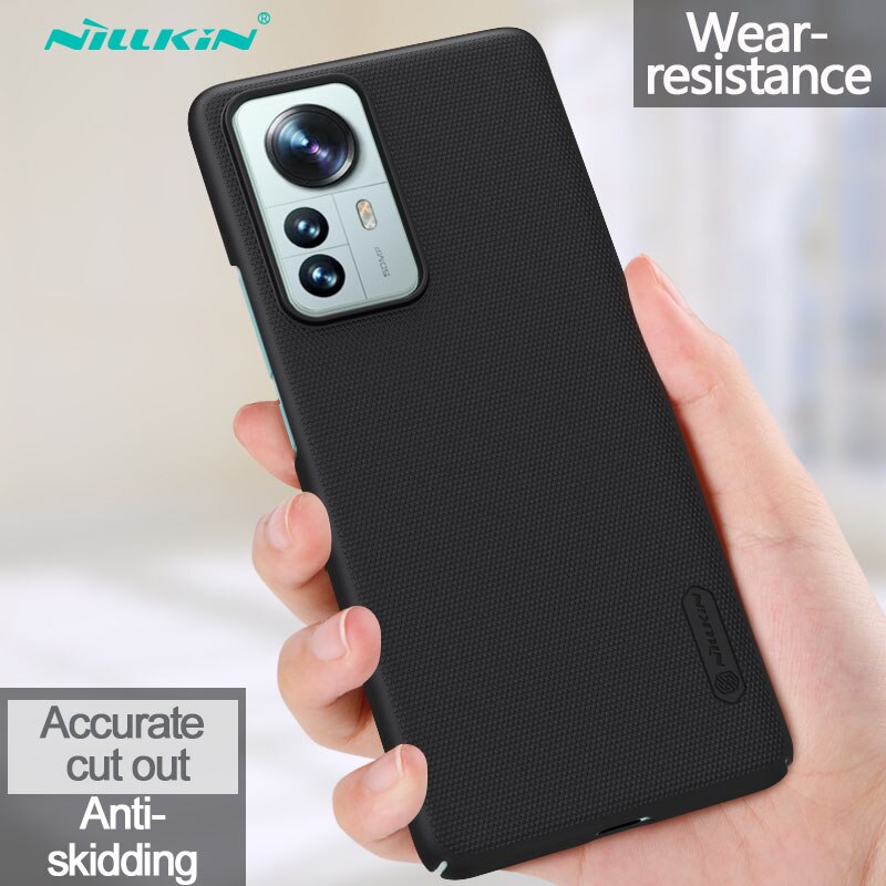 NILLKIN Für Xiaomi Mi 12 Pro Fall Super Frosted Schild Luxuly PC Harte Rückseitige Abdeckung Für Xiaomi Mi 12 12X mi12 Telefon Schutzhülle: For Xiaomi 12 / Black