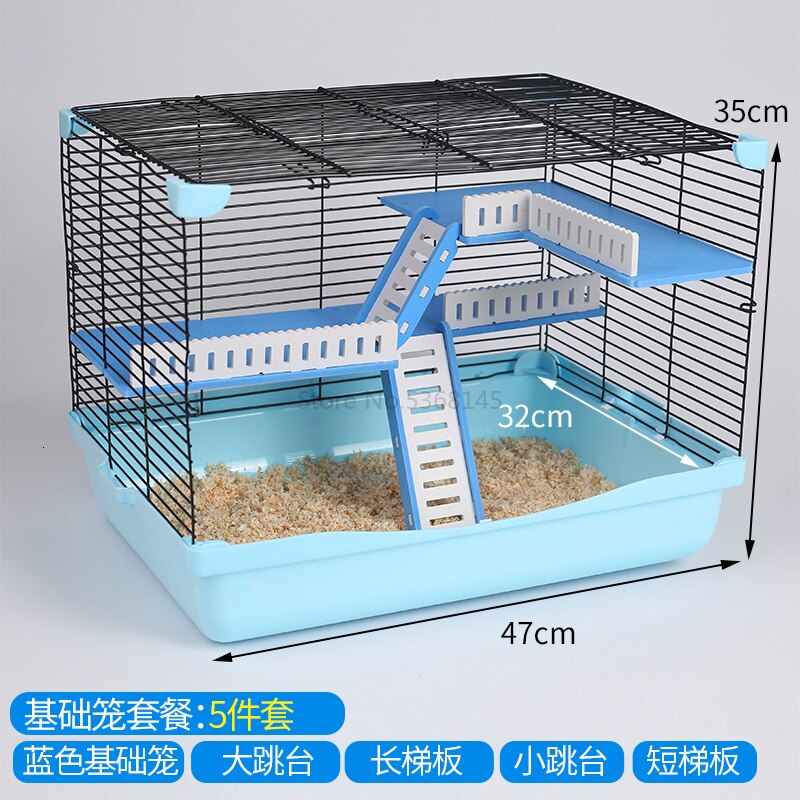 Productos para mascotas, jaula de viaje Universal lavable para hámster, oso dorado para las cuatro estaciones, gran espacio, Villa de Triple capa hecha de madera: green