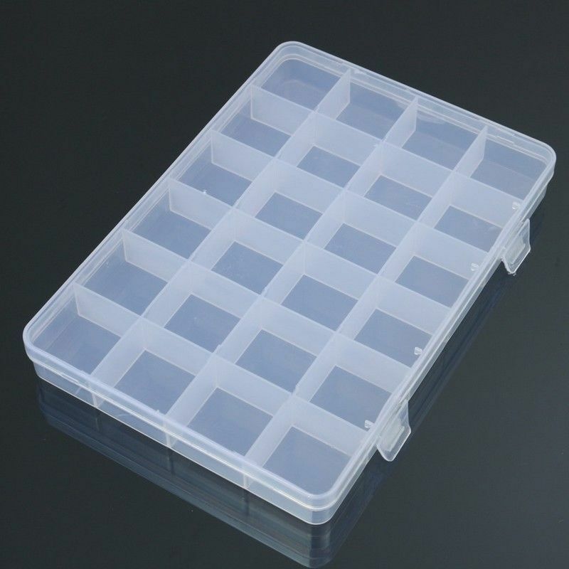 24 Vakken Plastic Box Case Sieraden Bead Opslag Container Craft Organizer