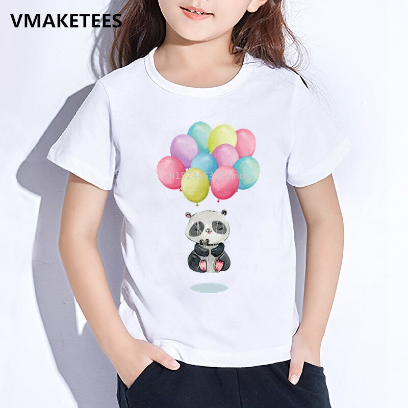 T-shirt pour enfants, vêtement d'été à manches courtes filles et garçons, vêtement de méditation Panda, humoristique imprimé, dessin animé