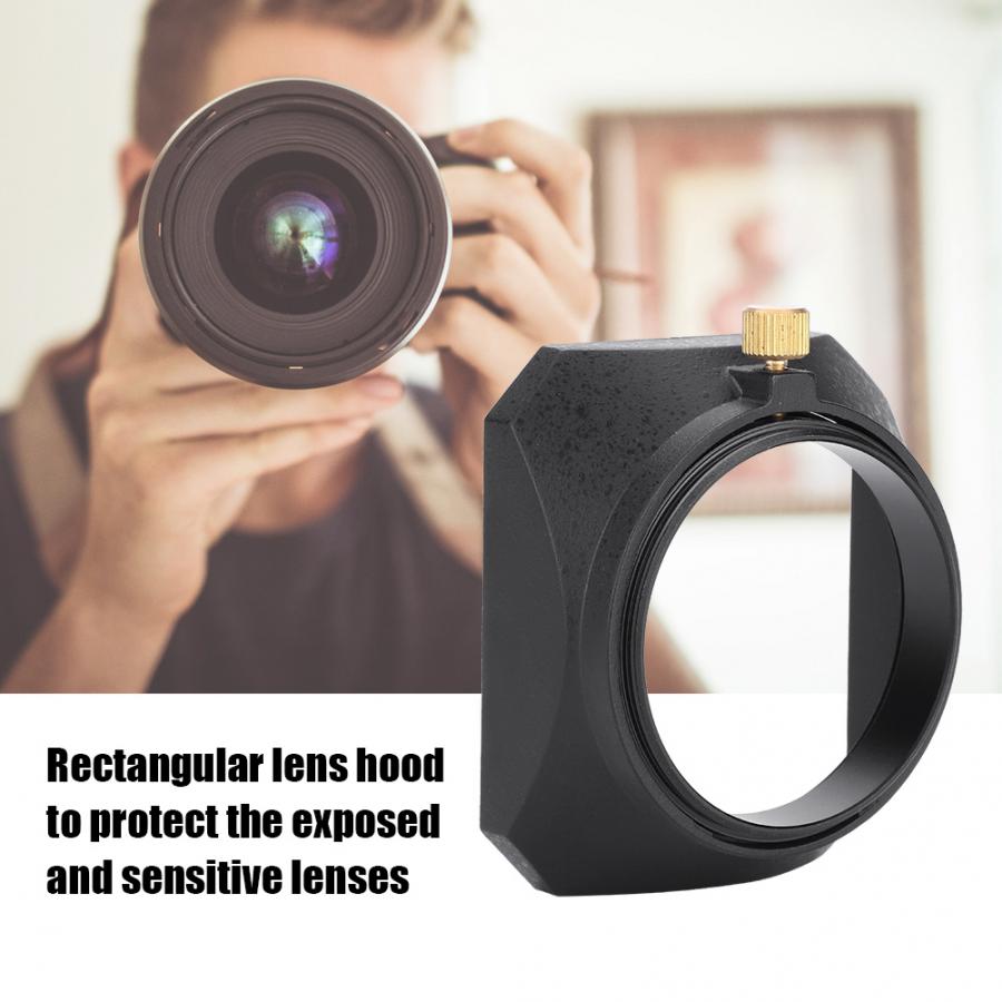 Camera Lens Deel 49 Mm Vierkante Zonnekap Shade Voor Dv Camcorder Digitale Video Camera Lens Filter Of Vat Draad dslr Len Kap