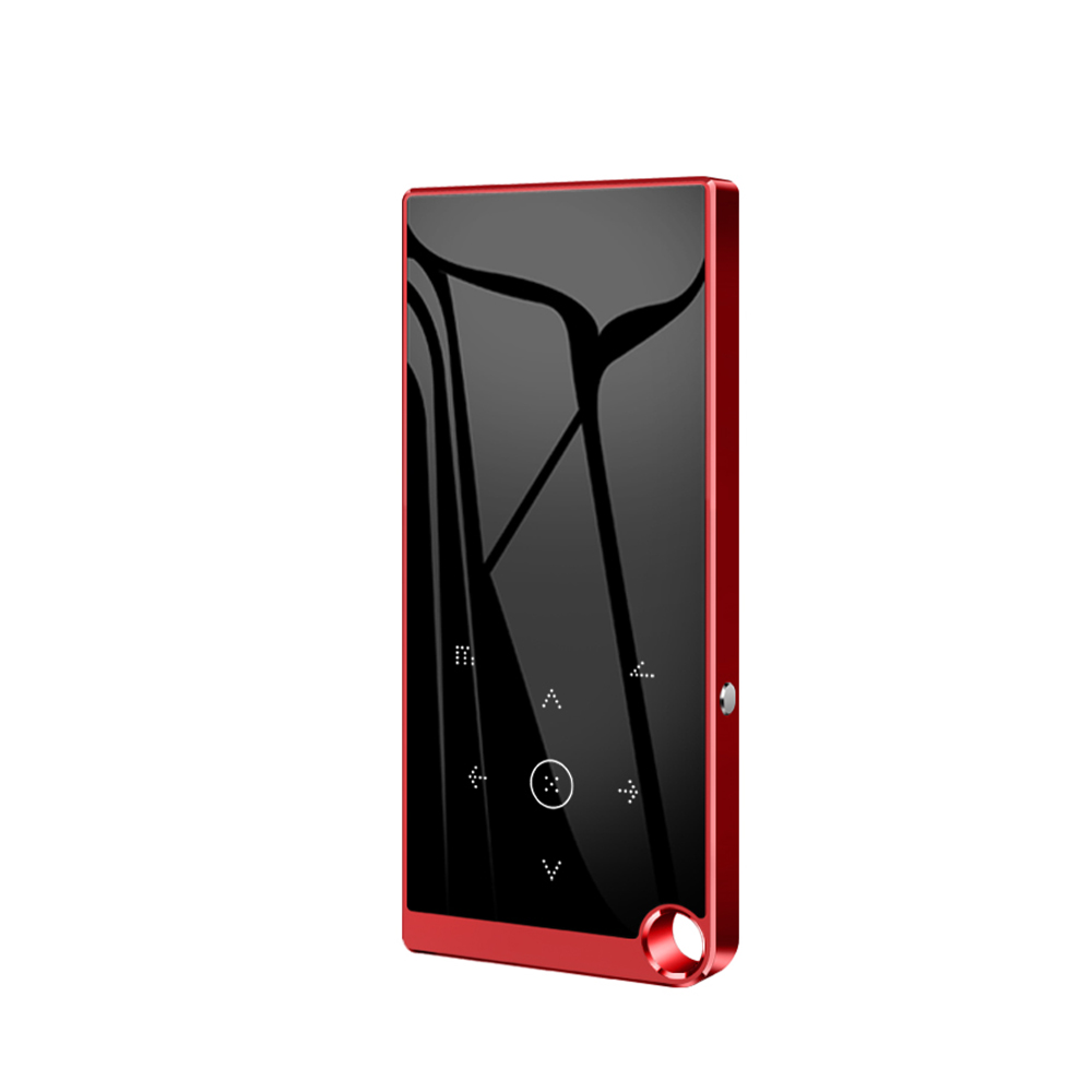 2,4-calowy ekran Bluetooth5.0 Odtwarzacz Mp3 Przycisk dotykowy Przenośny sprzęt audio Bezstratna muzyka Hifi Walkman FM/Ebook/nagrywarka/odtwarzacz wideo MP4: Czerwony