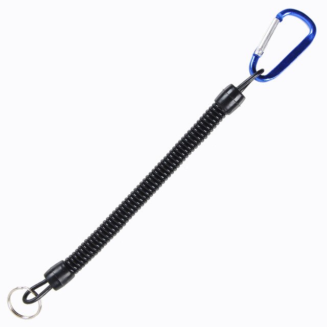 Retractable Buckle Cable Anti-lost Tensile Steel Safety Bag Buckle Lanyard Lanyard Elastic Bicycle Lock Accessories: 21cm-22cm blue