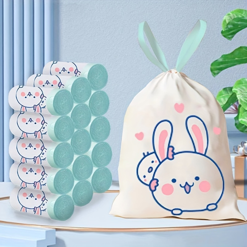 100 stuks 4 gallon vuilniszakken met trekkoord - eenvoudige dosering, lekvrij en veelzijdig voor thuis, op kantoor en buitengebruik