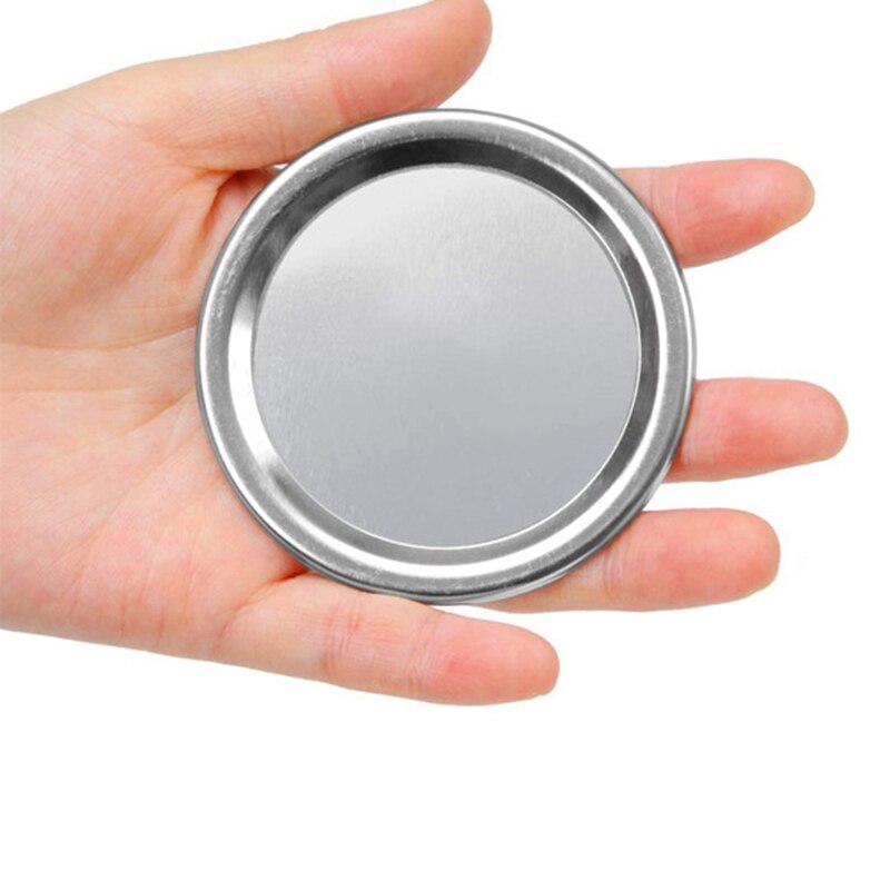 12PCS Split-Type Stainless Steel Canning Lids, Regular Mouth Mason Jar Lids and Bands for Mason Jar Wide Mouth
