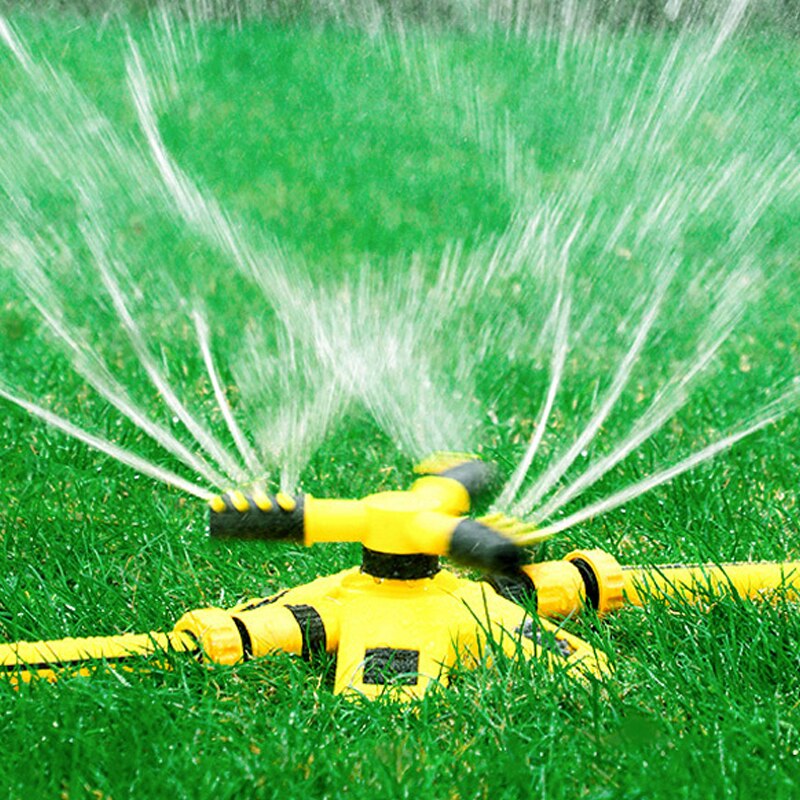 360 Degree Automatic Rotation Three-prong Sprinkler Irrigation Rotary Sprinkler Tandem Sprinkler Watering Device