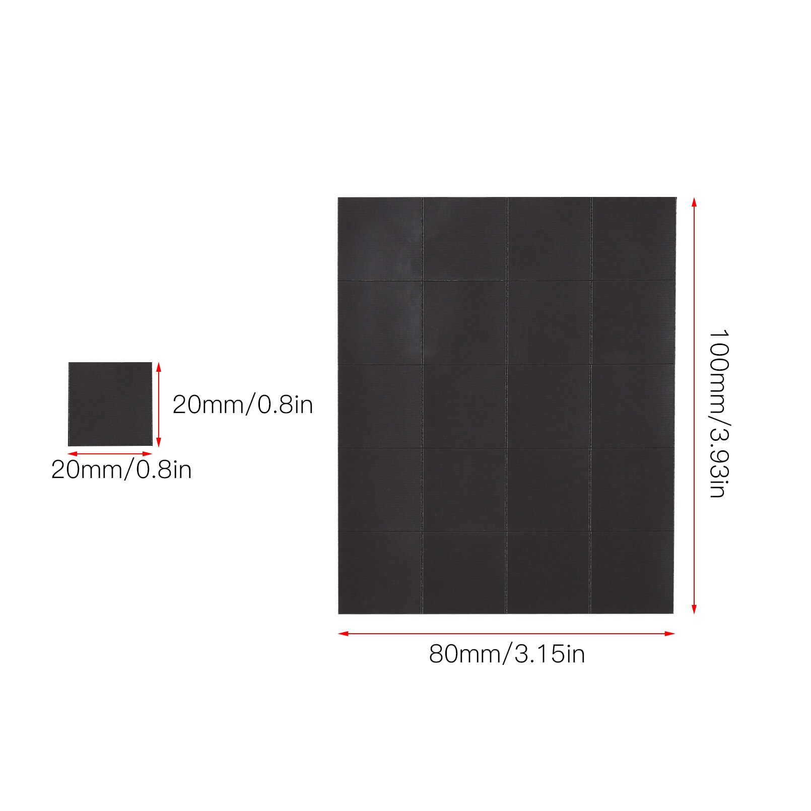 60/140 Stuks 20X20Mm Zelfklevende Magnetische Pleinen Met Sterke Lijm Voor Diy Ambachten Foto Schema visitekaartje