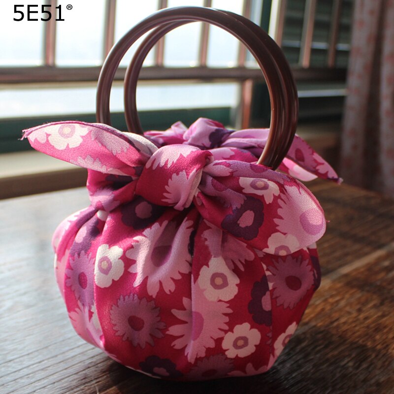 Japan Wrap De Doek Furoshiki Polyester Japanse Stijl Bloem Gedrukt 70Cm/Vele Toepassingen