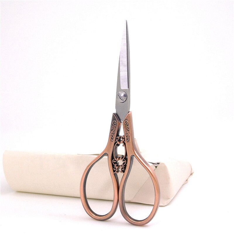 Stainless Steel Sewing Scissors for Fabric Sewing Tool Cross Stitch Scissors Yarn Sewing Accessories Craft Scissors: Camel