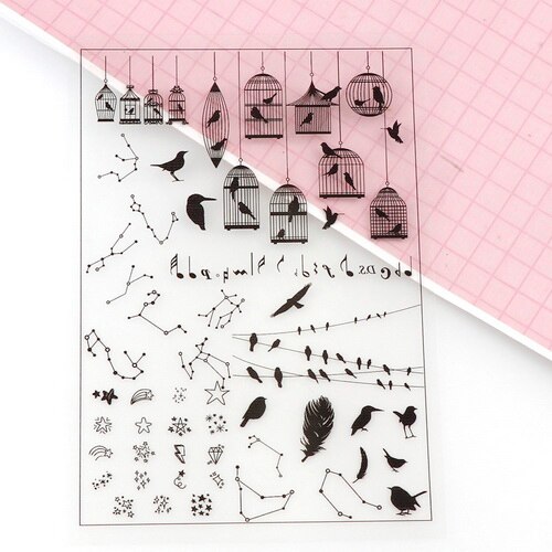 5pcs UV Resin Fillings Sticker Journal Material Decorative DIY Filling Planner Diary Scrapbooking Album Stickers: 8