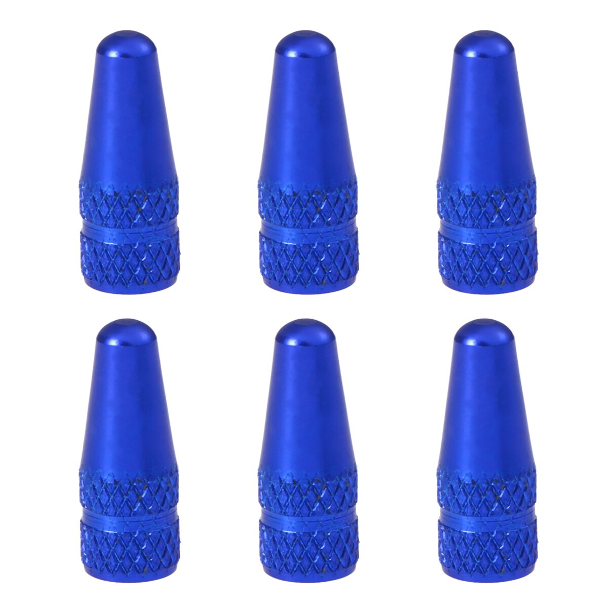 6 stuks fiets aluminiumlegering franse ventieldopjes voor mtb racefiets mountainbike banden ventieldopjes stofhoezen voor: Blauw