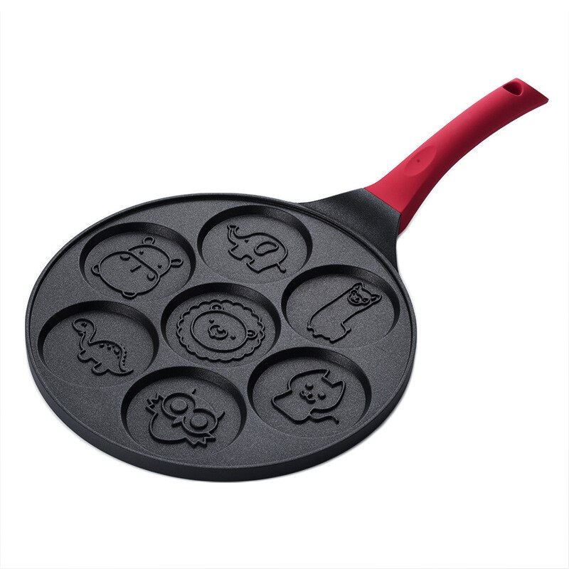 Zeven-Hole Frituren Pot Verdikte Omelet Pan Non-stick Ei Pannenkoek Steak Pan Koken Ei Ham Pannen Ontbijt maker Keuken Sartenes: 01