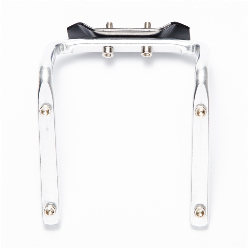 Vélo bouteille d'eau Cage VTT selle arrière Double porte-porte-bidon en aluminium siège support adaptateur équipement accessoires: WHITE