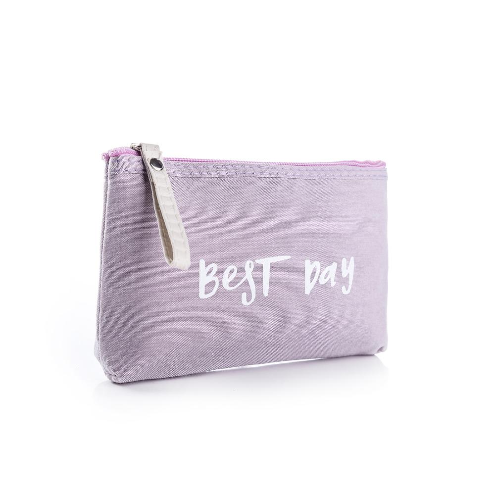 Miyahouse Canvas Floral Printed Cosmetic Bag Women Small Zipper Makeup Bags Lady Travel Girls Toiletry Bag