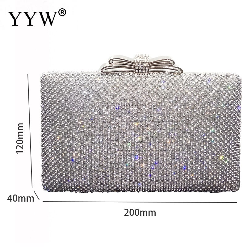 Frauen Abend Kupplung Handtasche Hochzeit Handtasche Frauen Kupplung Diamanten Partei Taschen Damen Silber Taschen Bankett funkeln Kupplungen