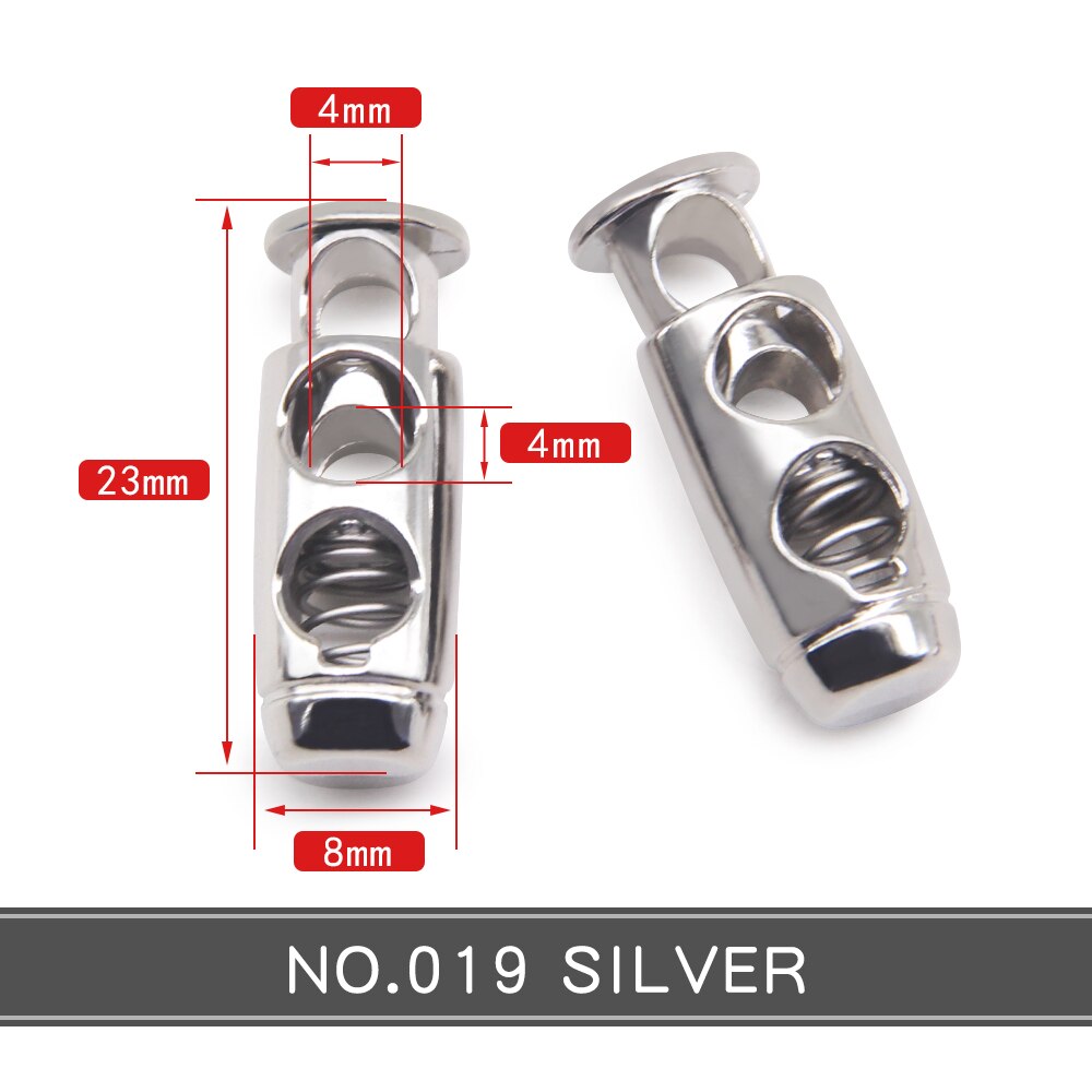 10 stk vintage sølv gunmetal guld ledning lås vippe metal stopper gør-det-selv beklædning syning beklædningsgenstand tilbehør klemme stop: No019 sølv 701