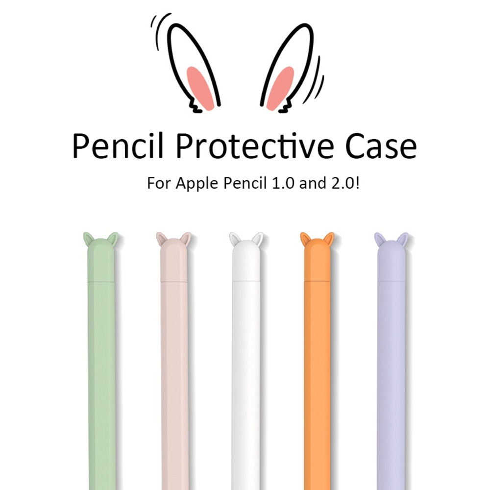 Protective Silicone Smartphone Pen Case Full Cover Tablet Pen Touch Screen Drawing Pen Case For Apple Pencil 1st 2nd Generation