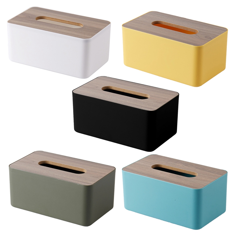 Living Room Desktop Japanese Bamboo And Wood Tissue Box Simple Drawing Paper Box Household Multi-Functional Storage Box