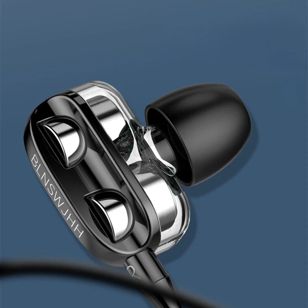 6D słuchawki douszne Stereo z wysokim basem douszne słuchawki przewodowe 3.5MM metalowa słuchawka z mikrofonem do Xiaomi Samsung Huawei